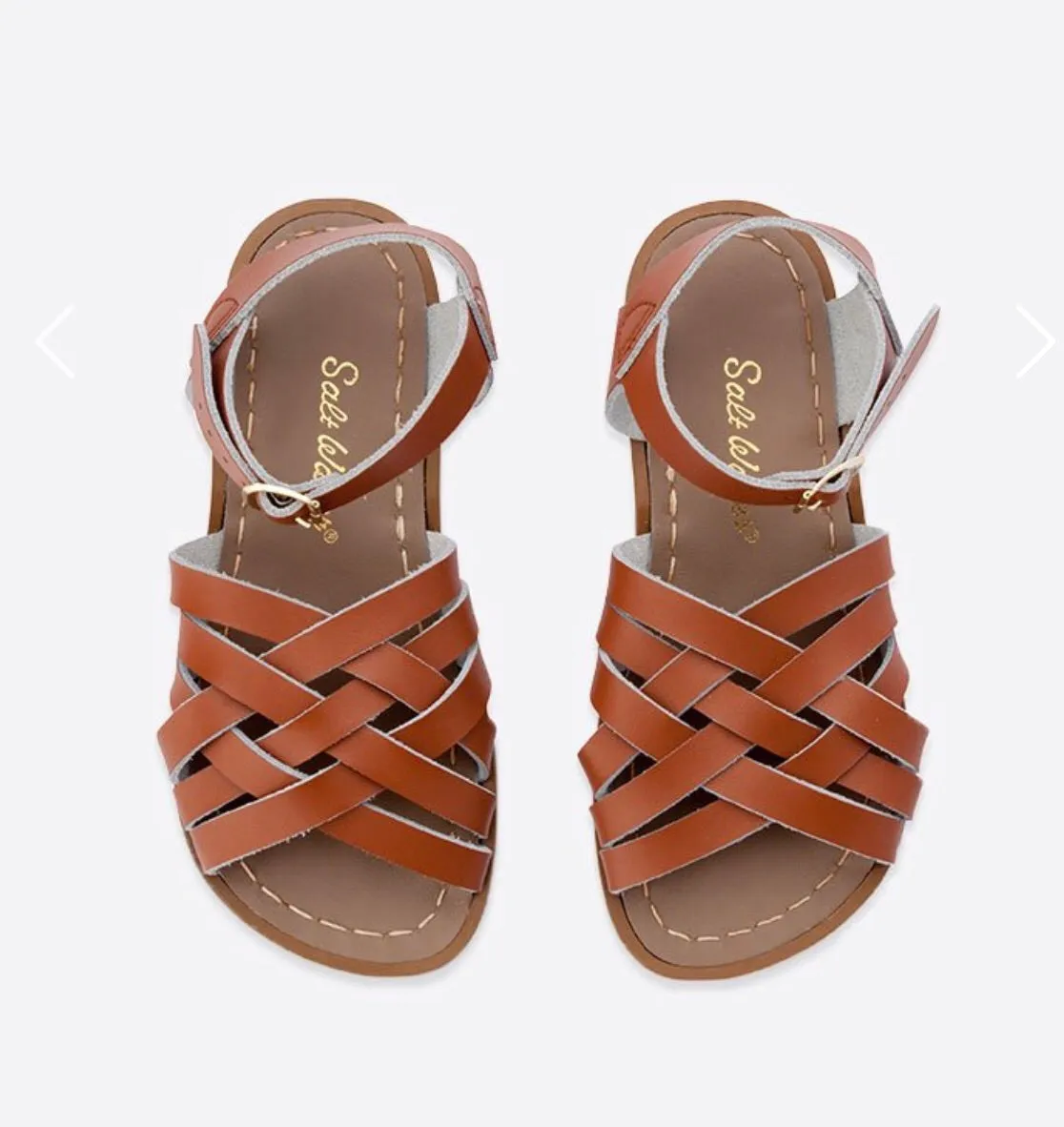 Saltwater sandals women's retro sandals - tan