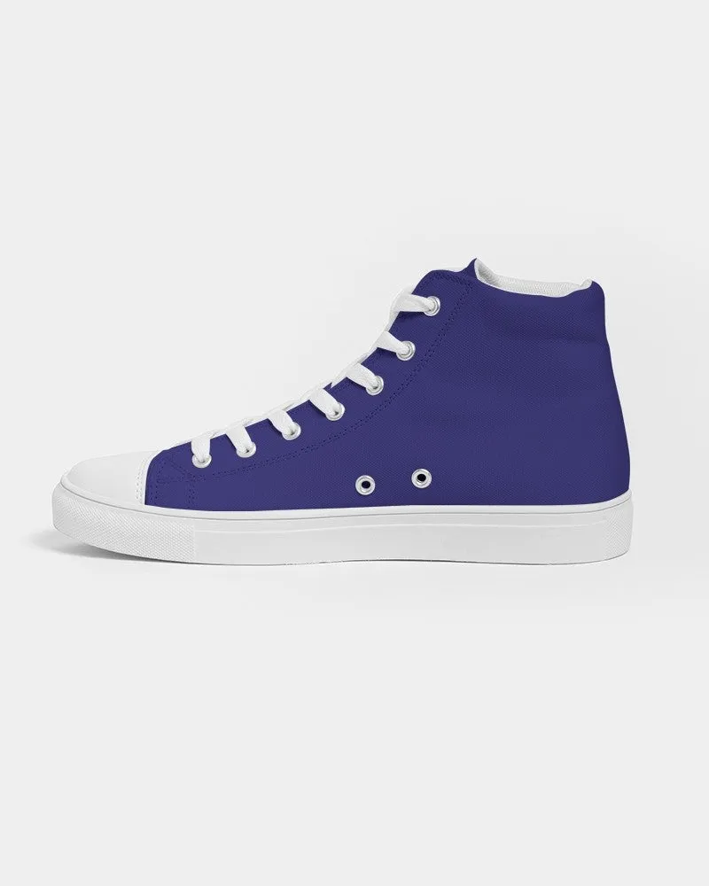 Shaded Blue High-Top Canvas Sneakers | Men's | C100M100Y0K30