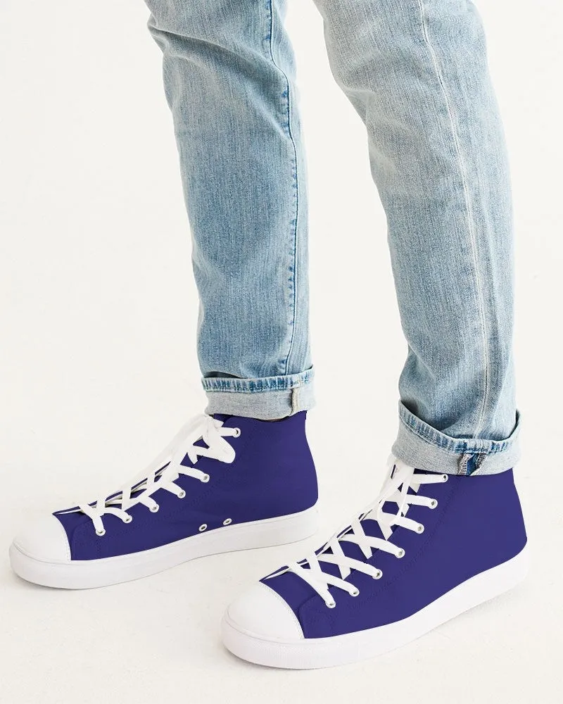 Shaded Blue High-Top Canvas Sneakers | Men's | C100M100Y0K30