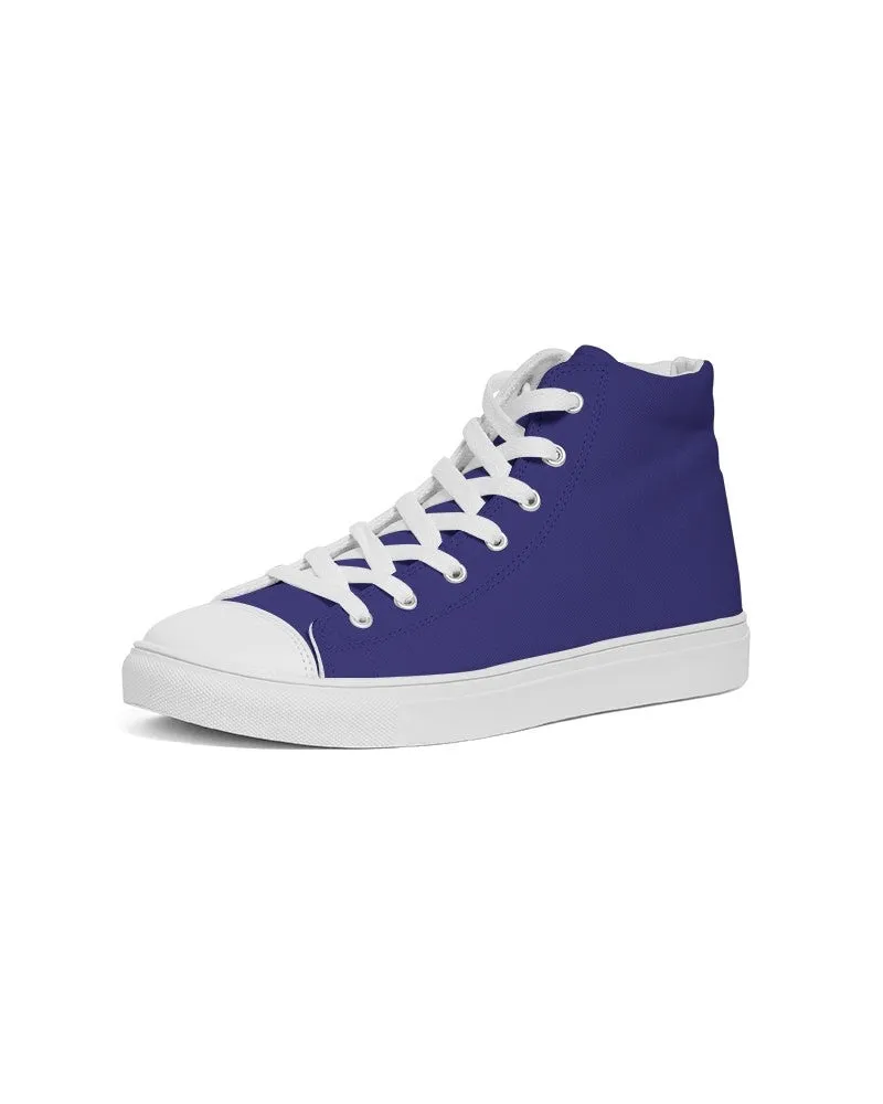 Shaded Blue High-Top Canvas Sneakers | Men's | C100M100Y0K30