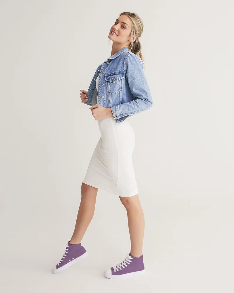 Shaded Pastel Purple High-Top Canvas Sneakers | Women's | C30M60Y0K30