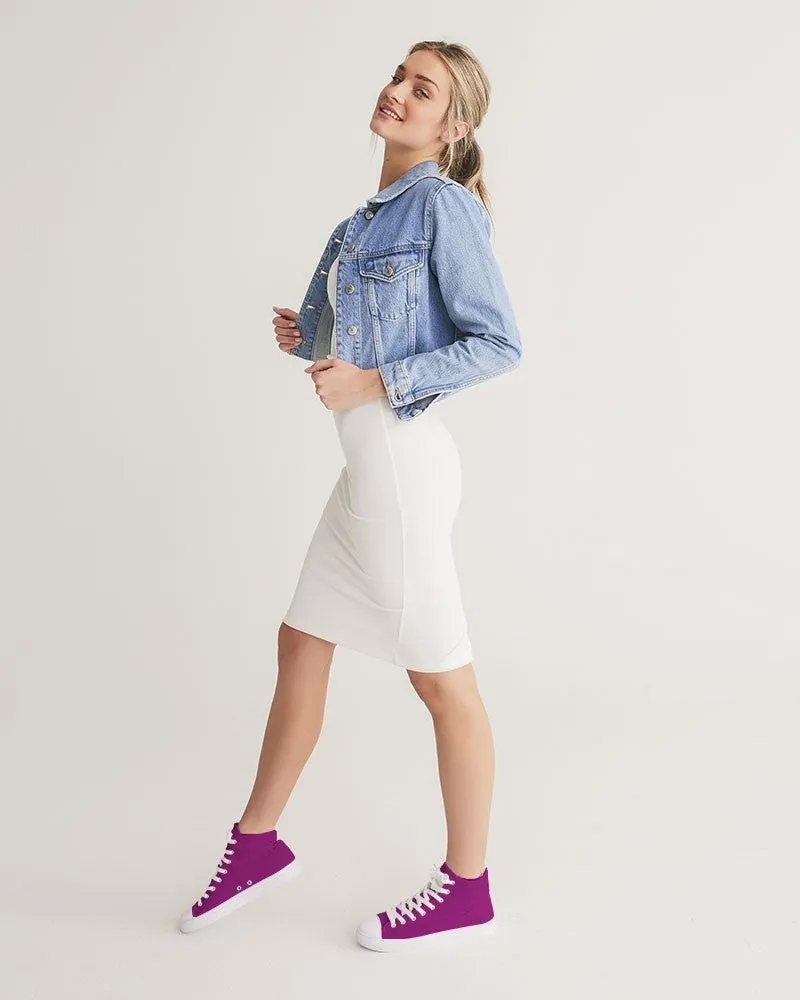 Shaded Purple High-Top Canvas Sneakers | Women's | C25M100Y0K30