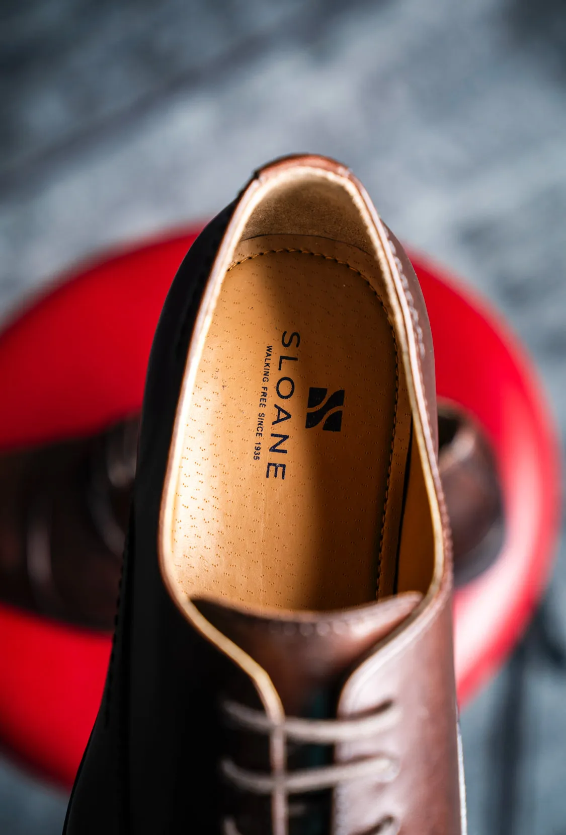 Sloane GARCIA LEATHER OXFORD TOE CAP BROWN