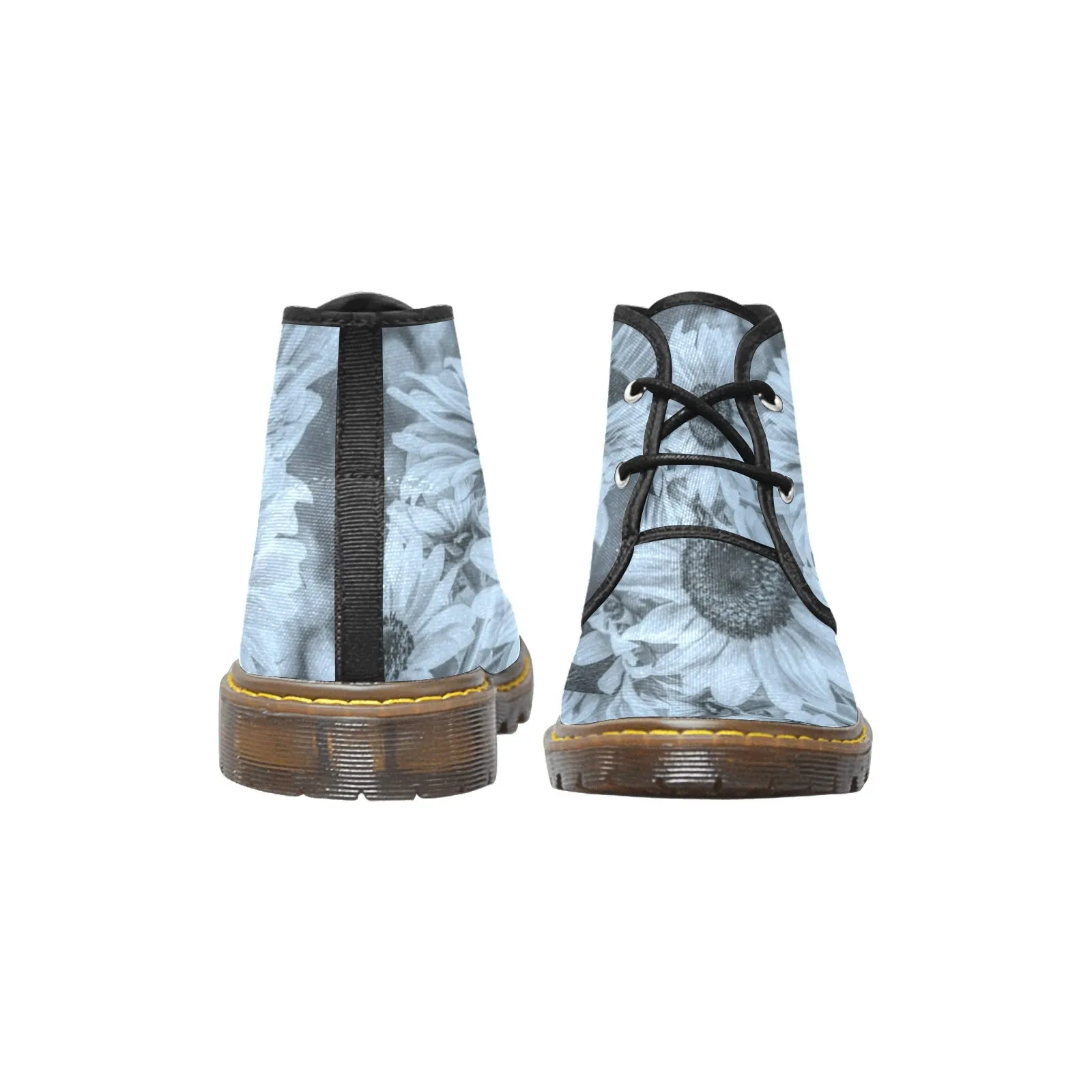 Sunflower Serenity Women's Canvas Chukka Boots