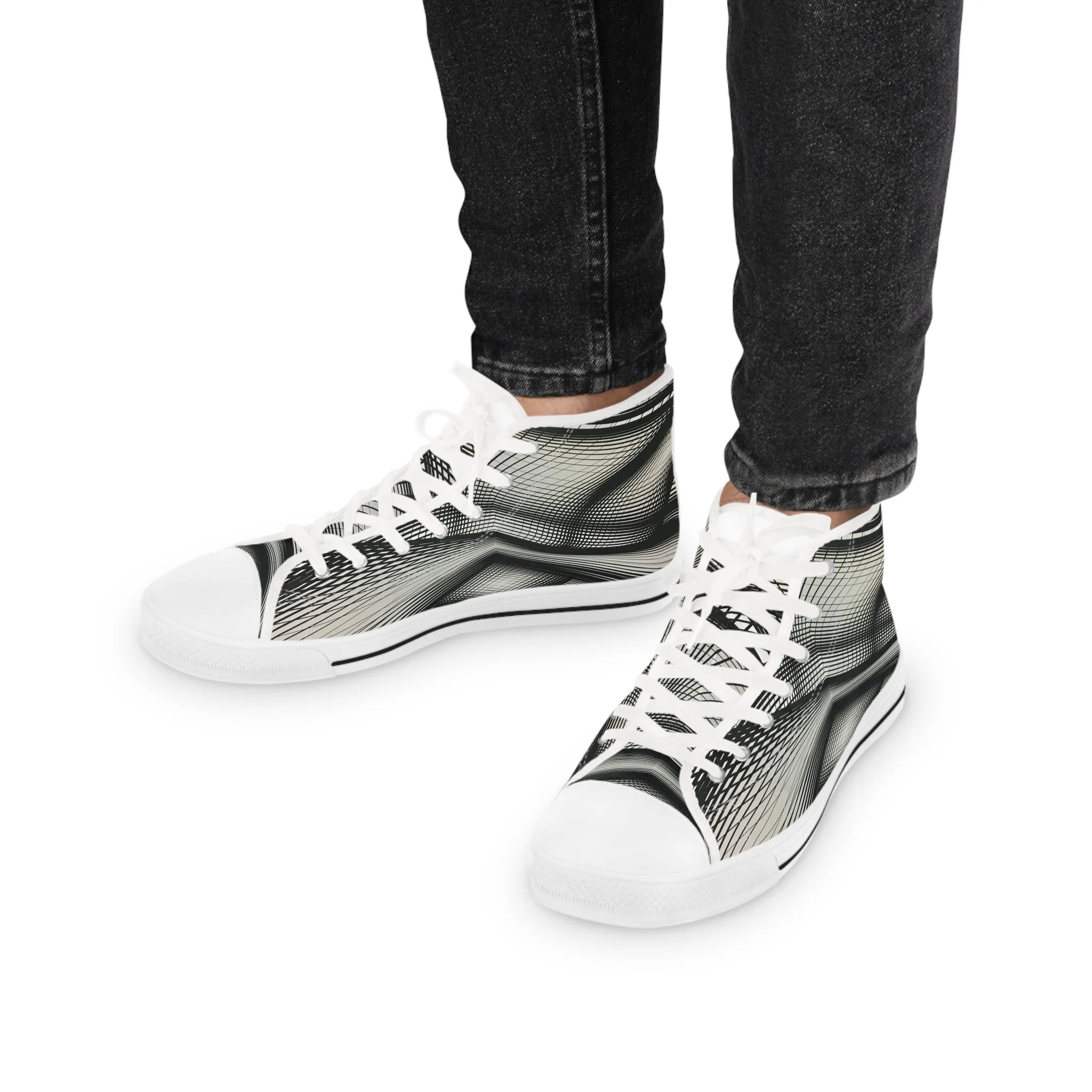 The Grid - Men's High Top Sneakers