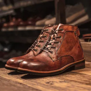 The Thomas Lace Up Leather Ankle Boots