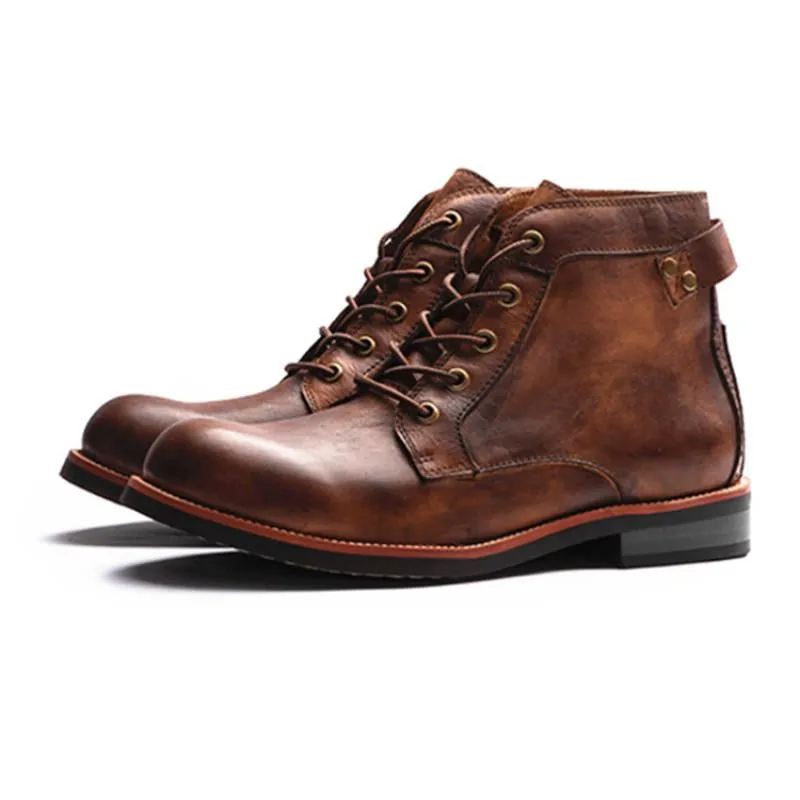 The Thomas Lace Up Leather Ankle Boots