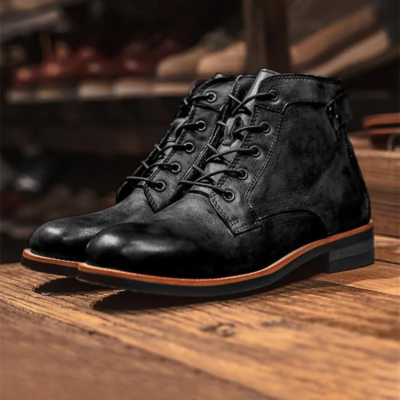 The Thomas Lace Up Leather Ankle Boots