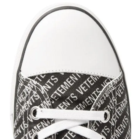 Vetements Printed Canvas High-Top Sneakers