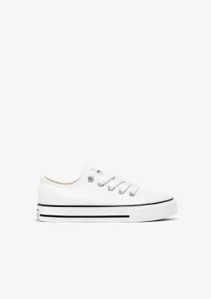 White Classic Canvas Sneakers