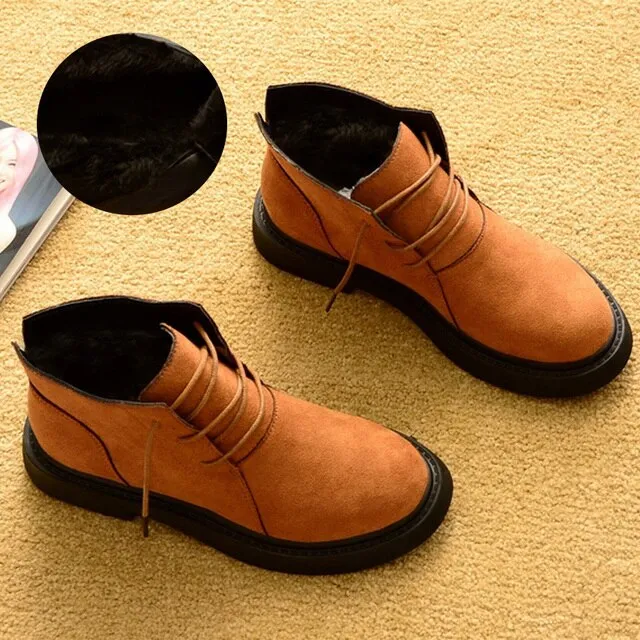 Women's Winter Snow Boots – Warm Plush Ankle Boots, Fashionable Cold-Weather Cotton Shoes for Ladies