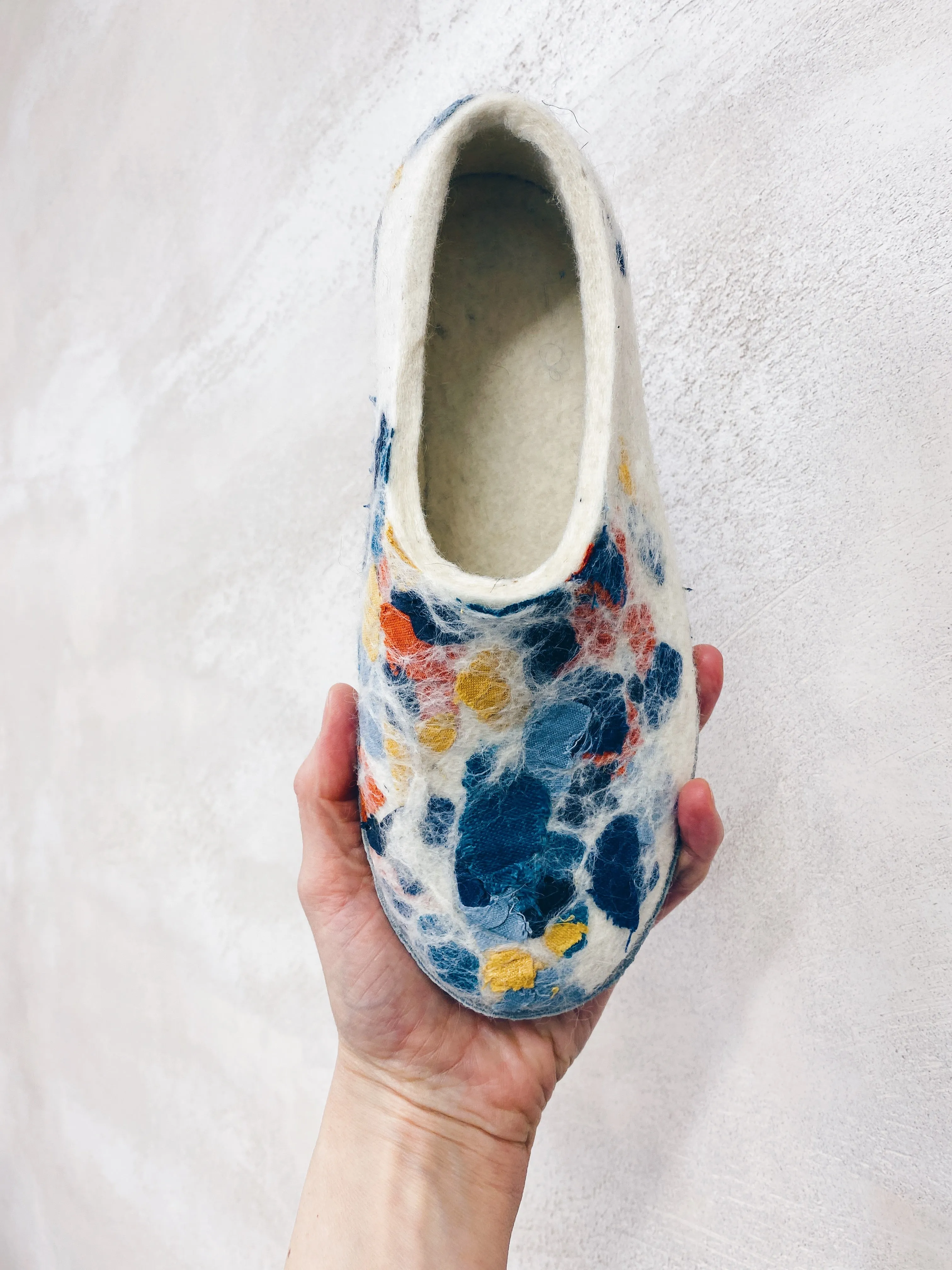 Wool and Linen - house slippers for women