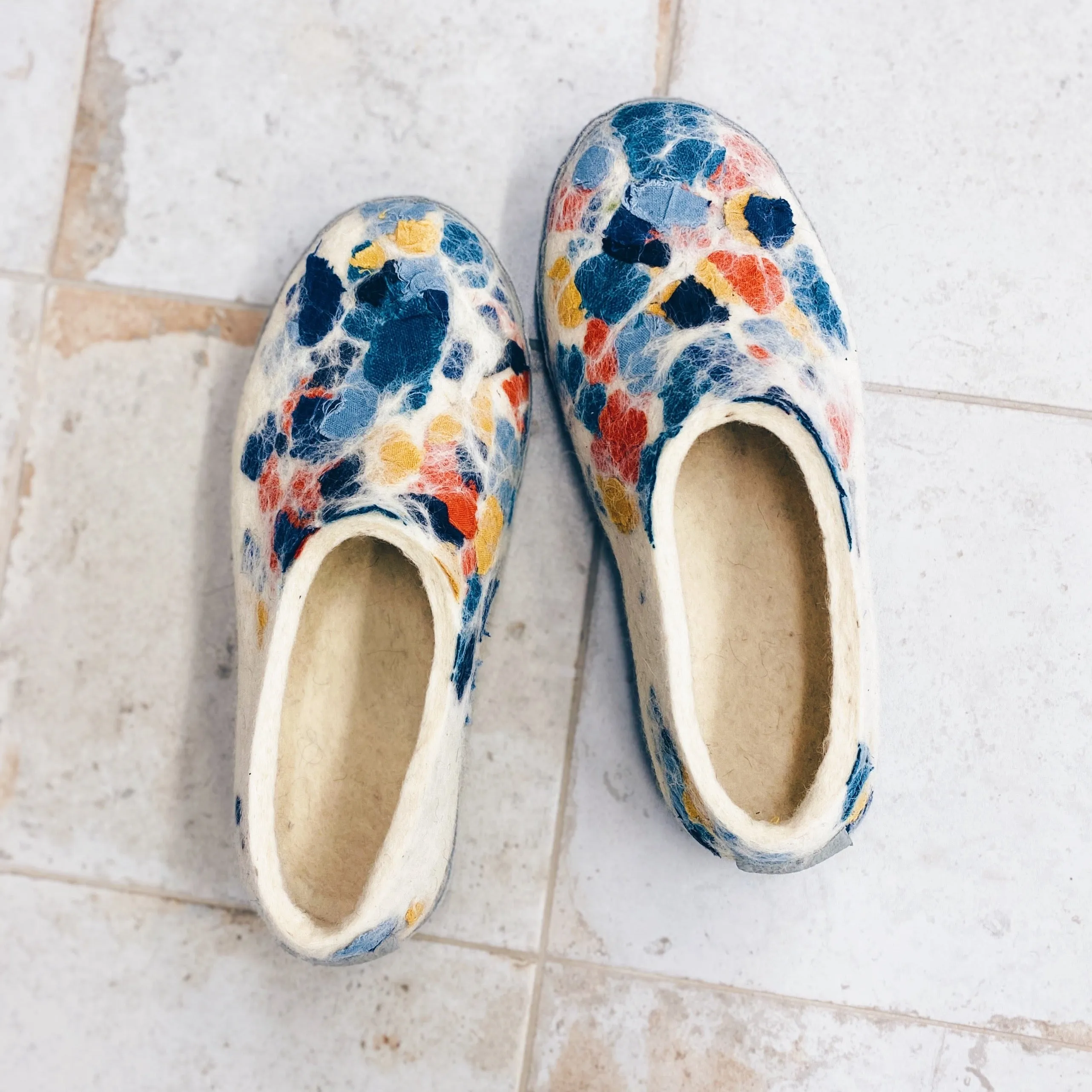 Wool and Linen - house slippers for women
