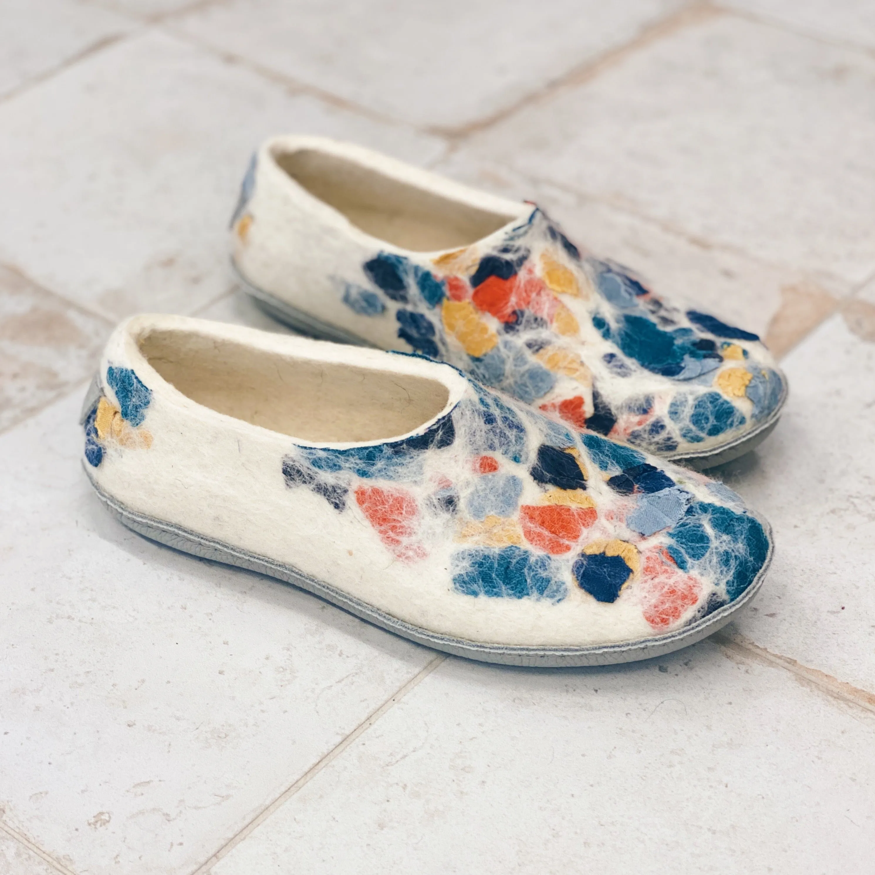 Wool and Linen - house slippers for women