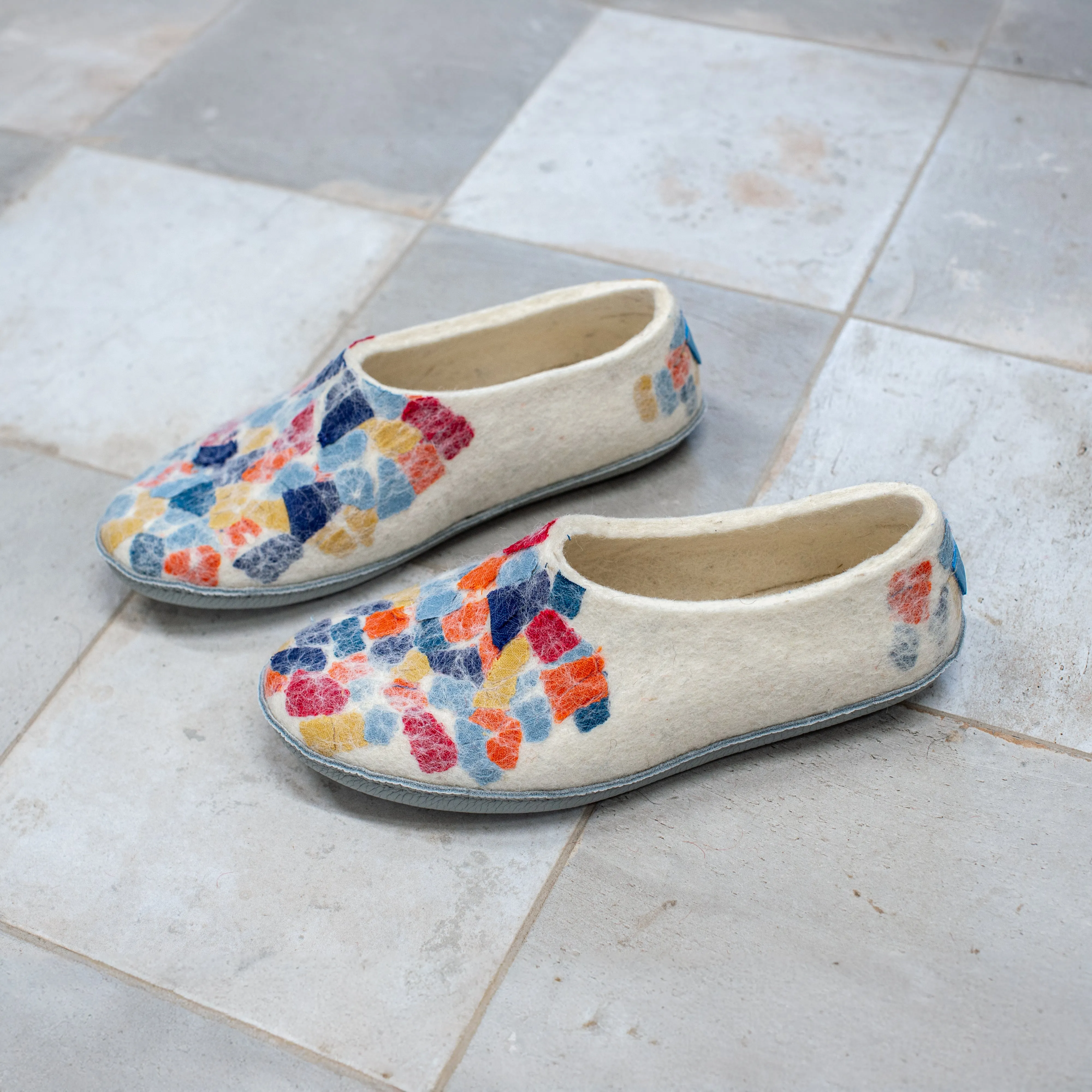 Wool and Linen - house slippers for women